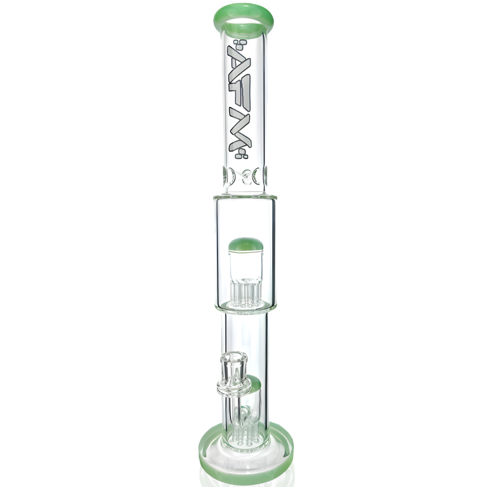 18" Daisy Double Perc Straight Tube Bong - East Loud