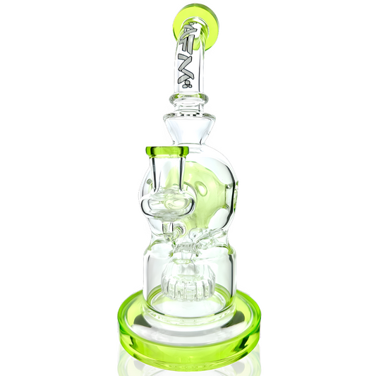 9" Swiss Shower-head Perc Glass Dab Rig - East Loud