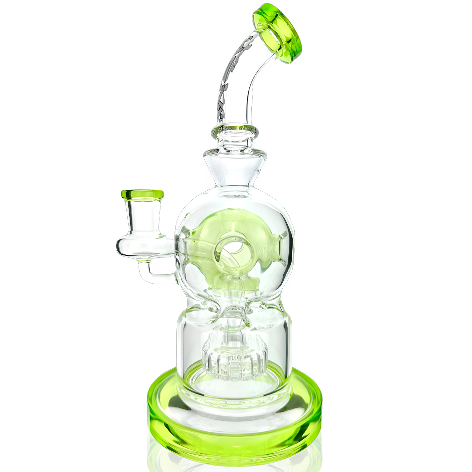 9" Swiss Shower-head Perc Glass Dab Rig - view 6