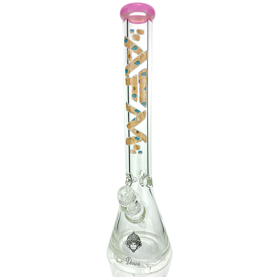 18" Max Beaker Clear 9mm Glass Beaker Bong - East Loud