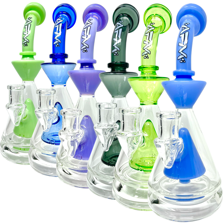 9" Pyramid Perc Glass Dab Rig