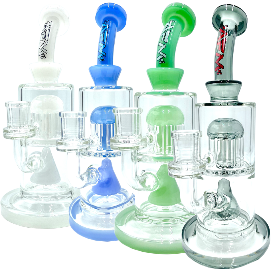 10" Pyramid Perc Glass Dab Rig - East Loud