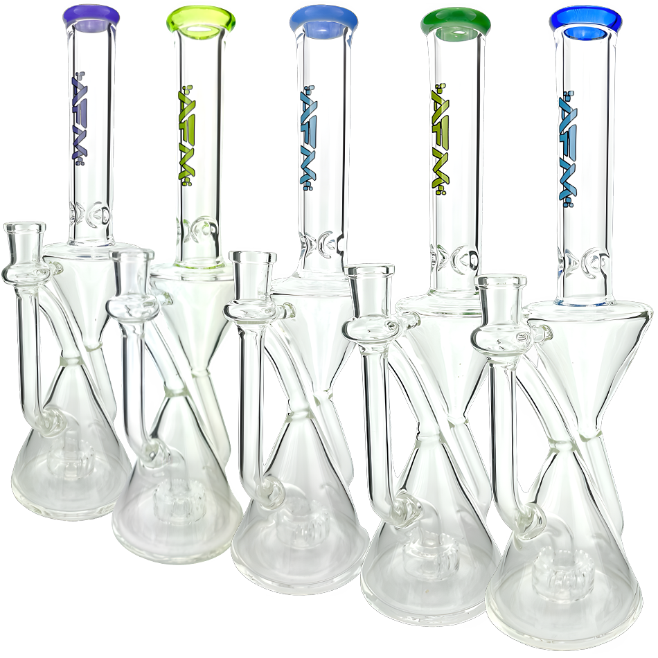 12" Time Clear Glass Recycler Dab Rig - view 8