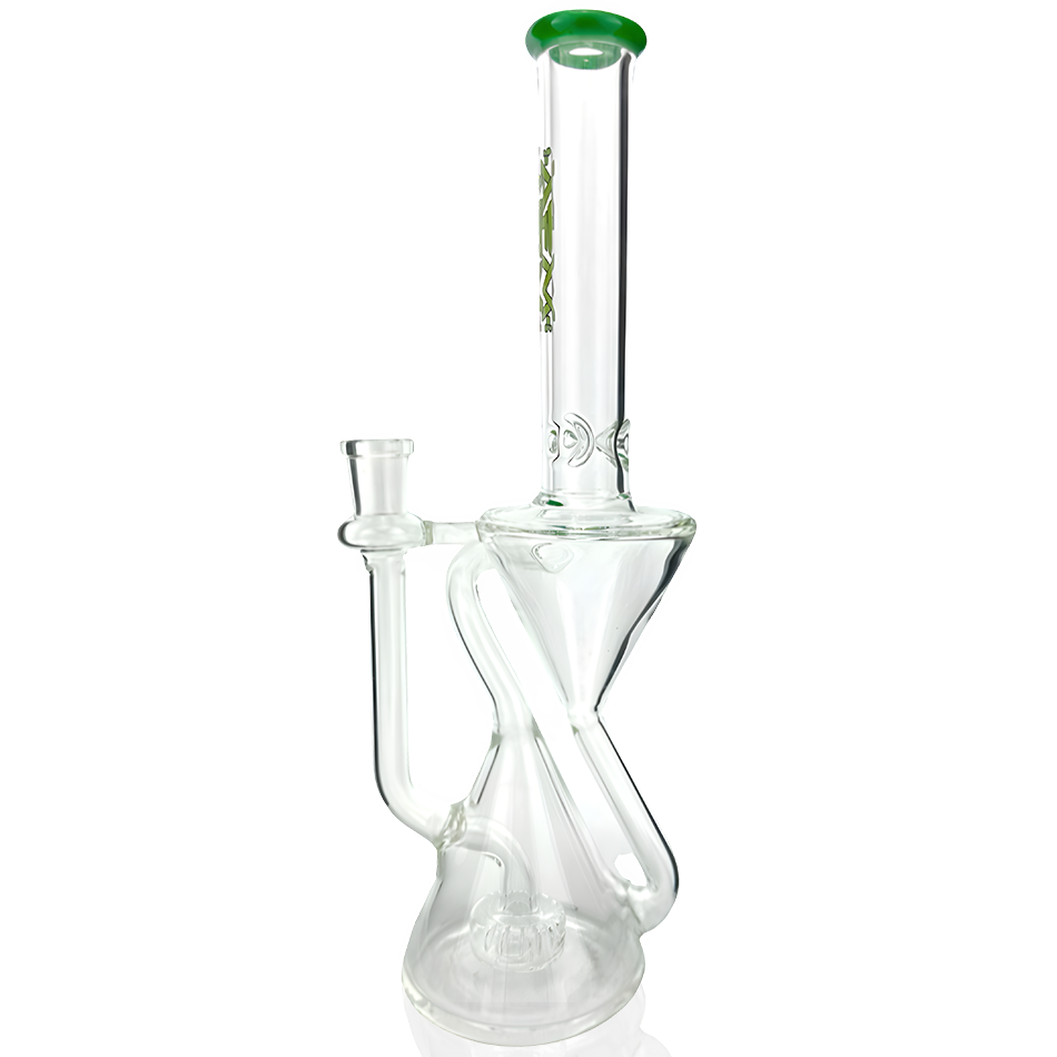 12" Time Clear Glass Recycler Dab Rig - view 2