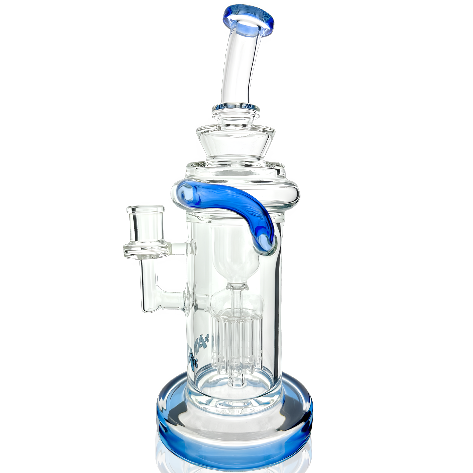 10" Power Station Color Lip Glass Recycler Dab Rig - view 3