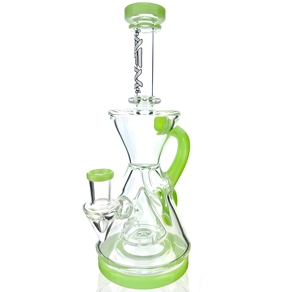 9" Magnolia Color Lip Recycler Dab Rig - view 4