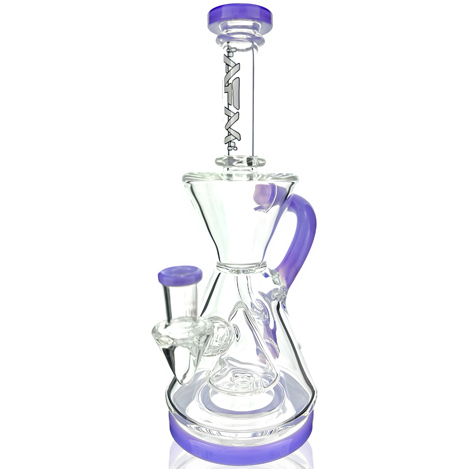 9" Magnolia Color Lip Recycler Dab Rig - view 5