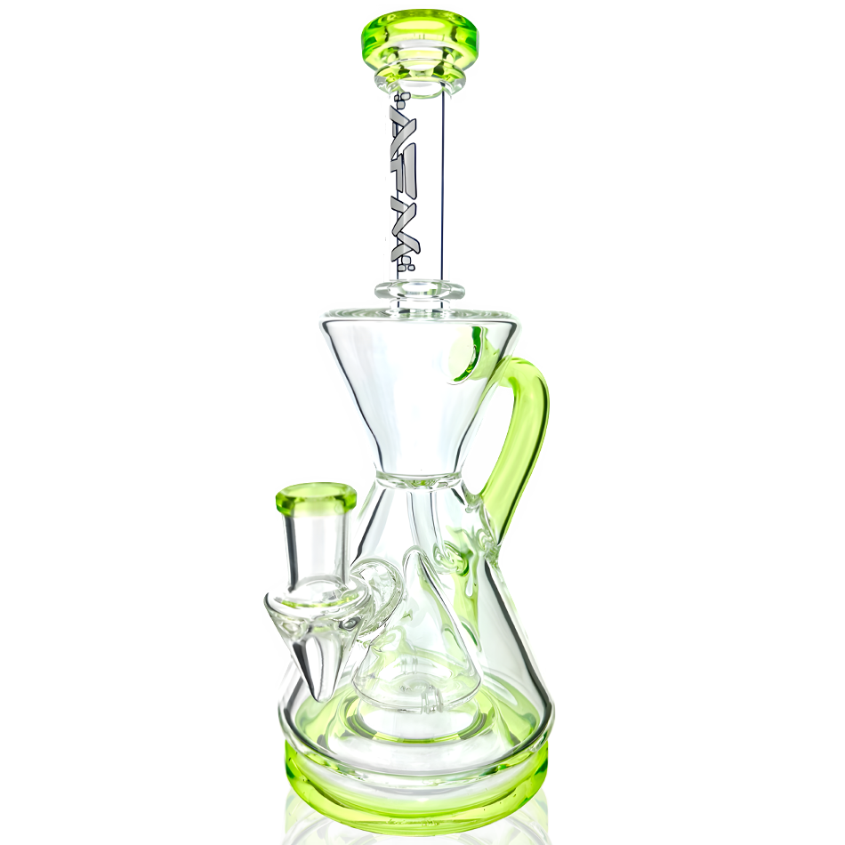 9" Magnolia Color Lip Recycler Dab Rig - view 6