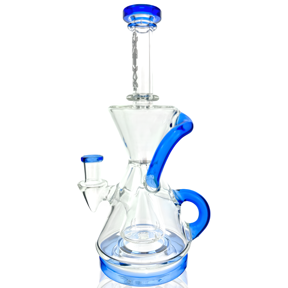 9" Magnolia Color Lip Recycler Dab Rig - view 2