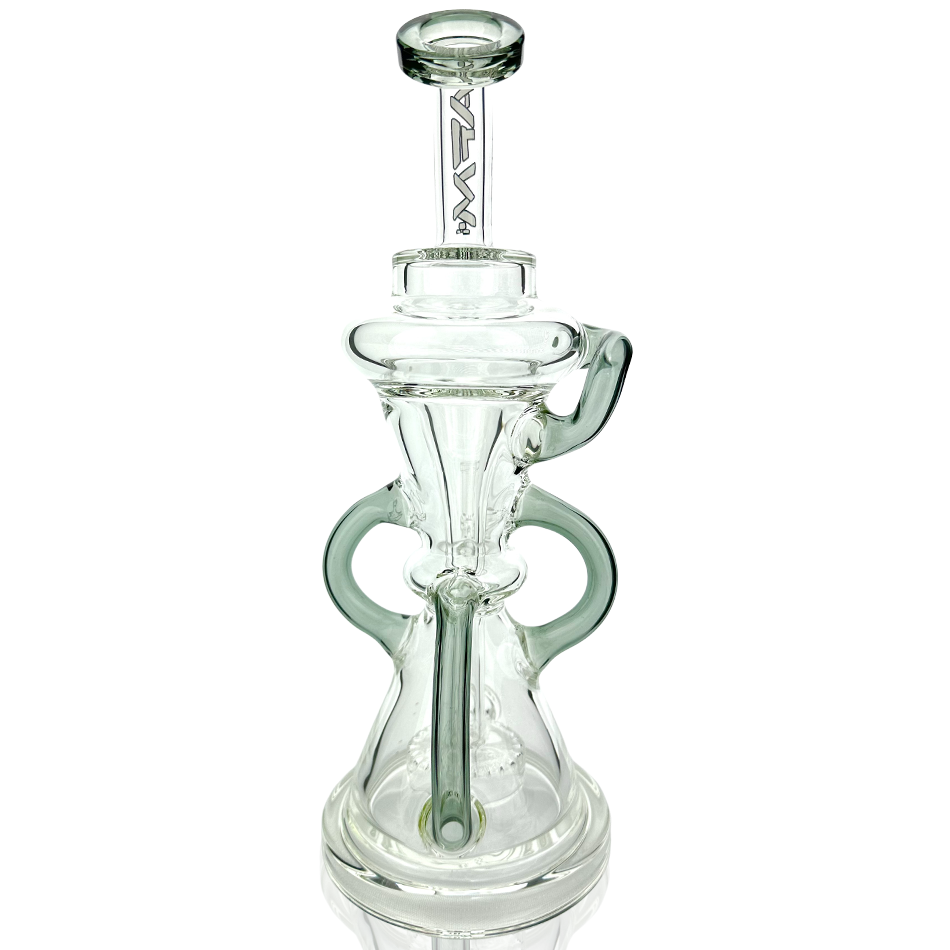 12" Looking Glass Clear Recycler Dab Rig - view 8