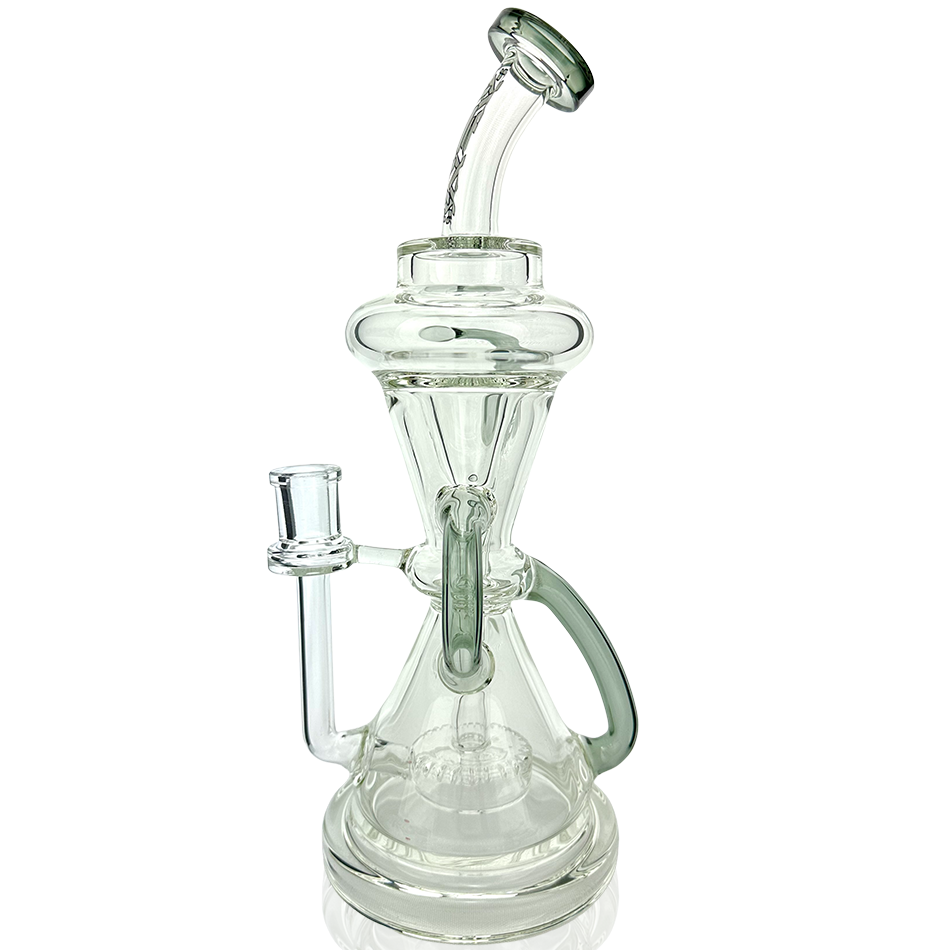 12" Looking Glass Clear Recycler Dab Rig - view 6
