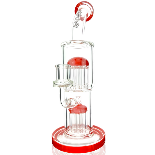 12" Double Arm Tree Perc Glass Rig - East Loud