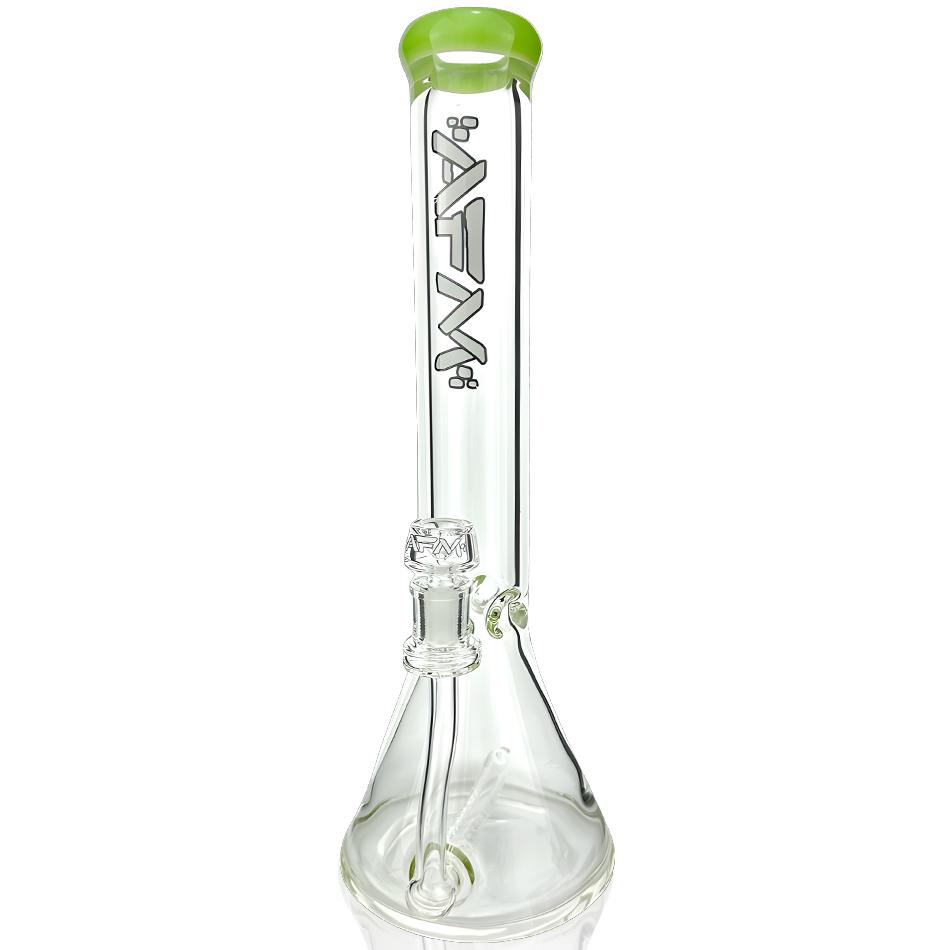 13" Inline Perc Colored Lip 9mm Glass Beaker Bong - East Loud