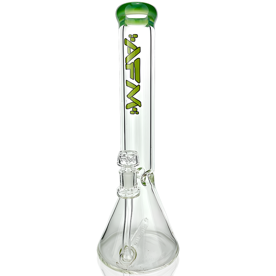 13" Inline Perc Colored Lip 9mm Glass Beaker Bong - view 6