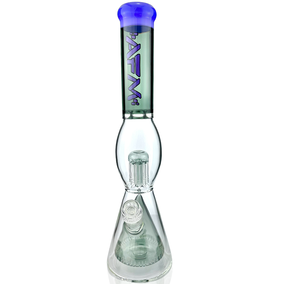 16" UFO Pyramid Perc Glass Beaker Bong - East Loud