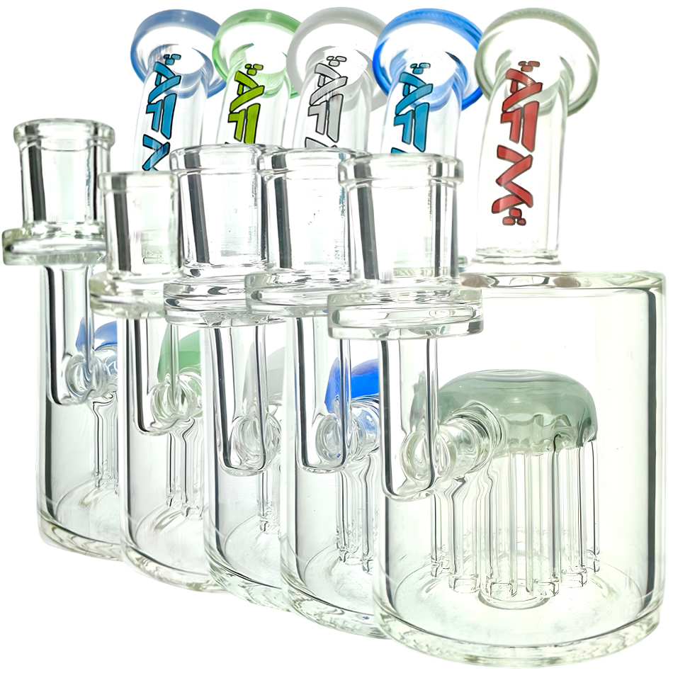 6" 12 Arm Tree Perc Clear Glass Dab Rig - view 7