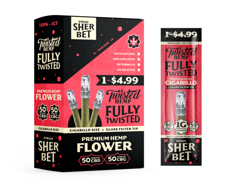Twisted Hemp Fully Twisted CBD Cigarillos - 10ct Display - view 2