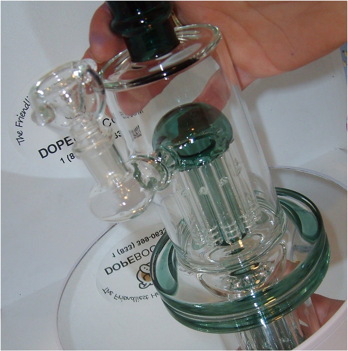 10" Water Pipe with Tree Perc & Bent Neck - view 10