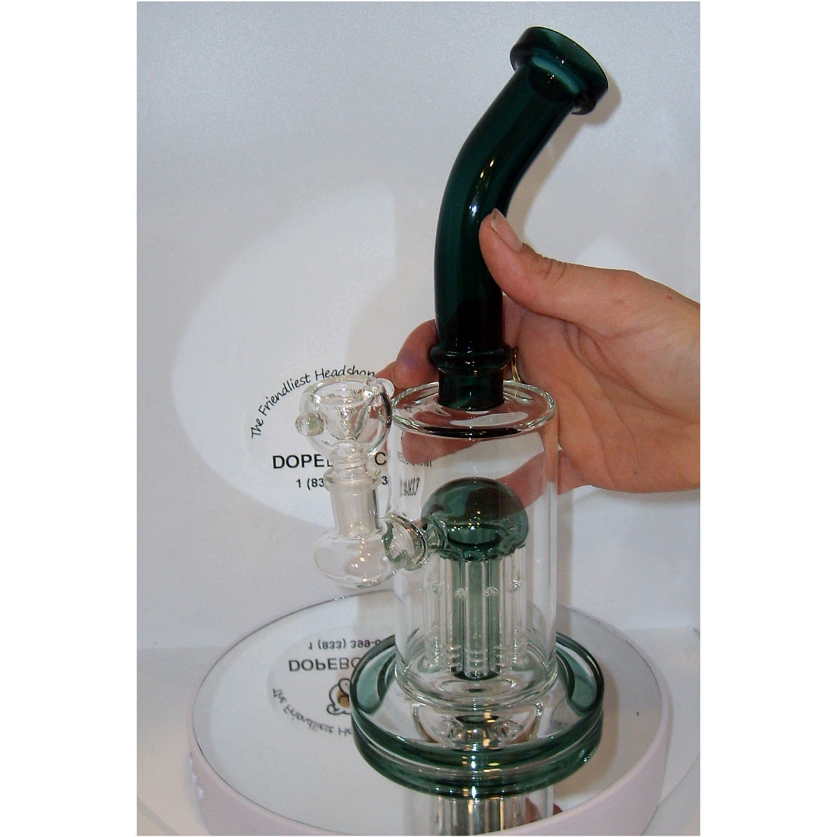 10" Water Pipe with Tree Perc & Bent Neck - view 11