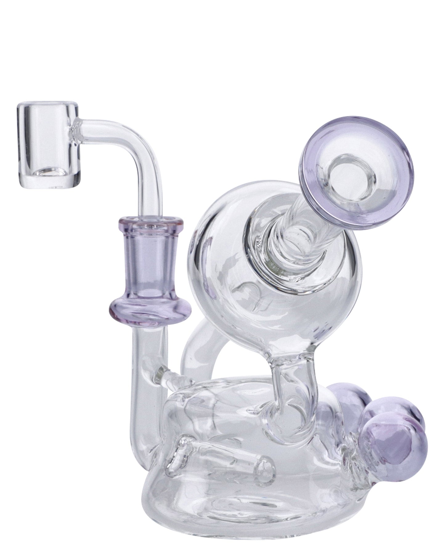 Bubbler w/Bowl & Quartz Banger-Purple-6in(RCL-S-J08PP) - view 3