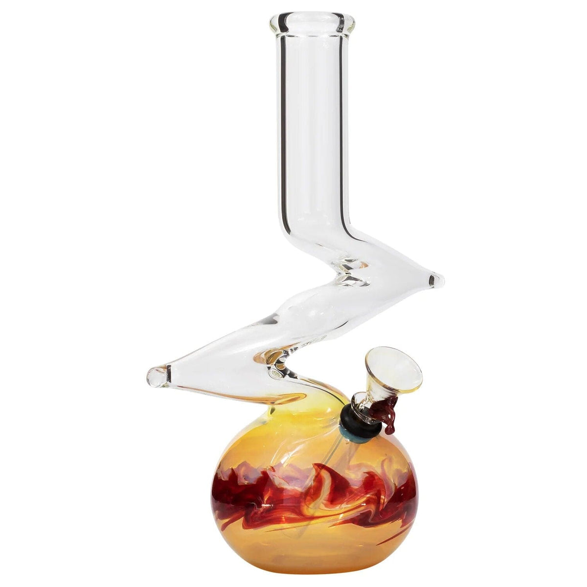 10" Raked Zig Zag Bubble Base Bong - view 9
