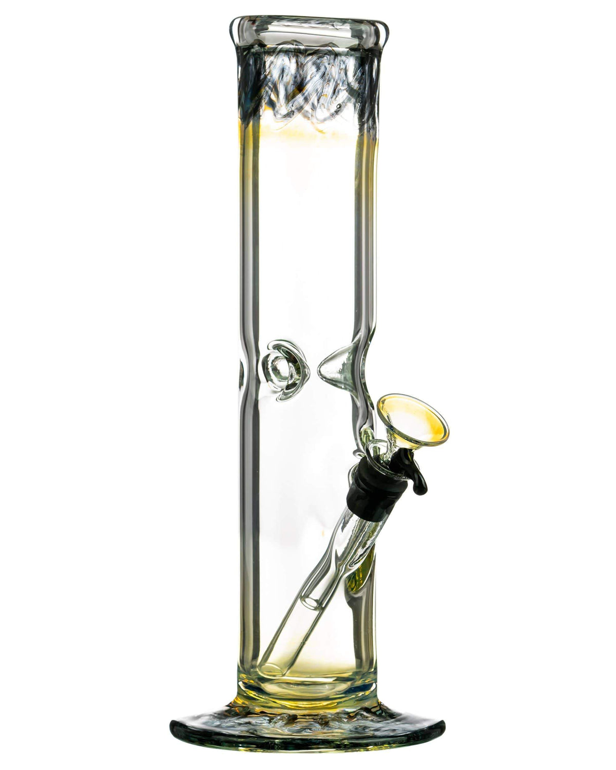 10" Straight Tube with Raked Colored Glass Accents - view 8