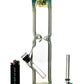 10" Straight Tube with Raked Colored Glass Accents - view 5