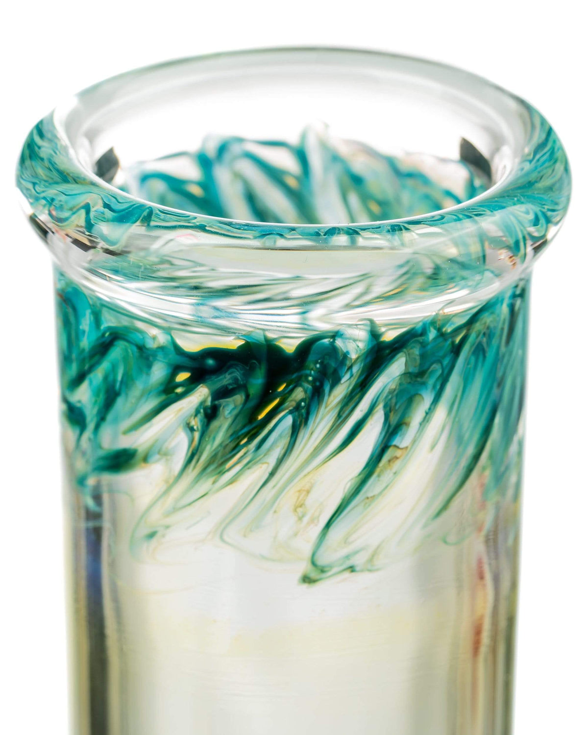10" Straight Tube with Raked Colored Glass Accents - view 7