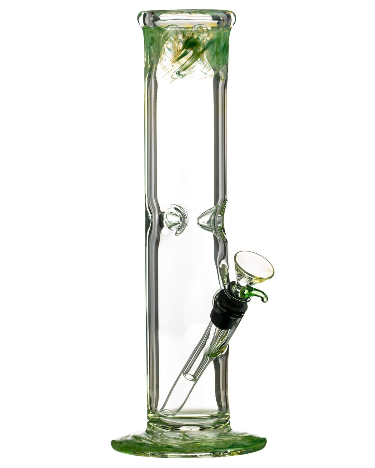 10" Straight Tube with Raked Colored Glass Accents - view 10