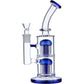 11" Bent Neck Double Tree Perc Water Pipe - view 2