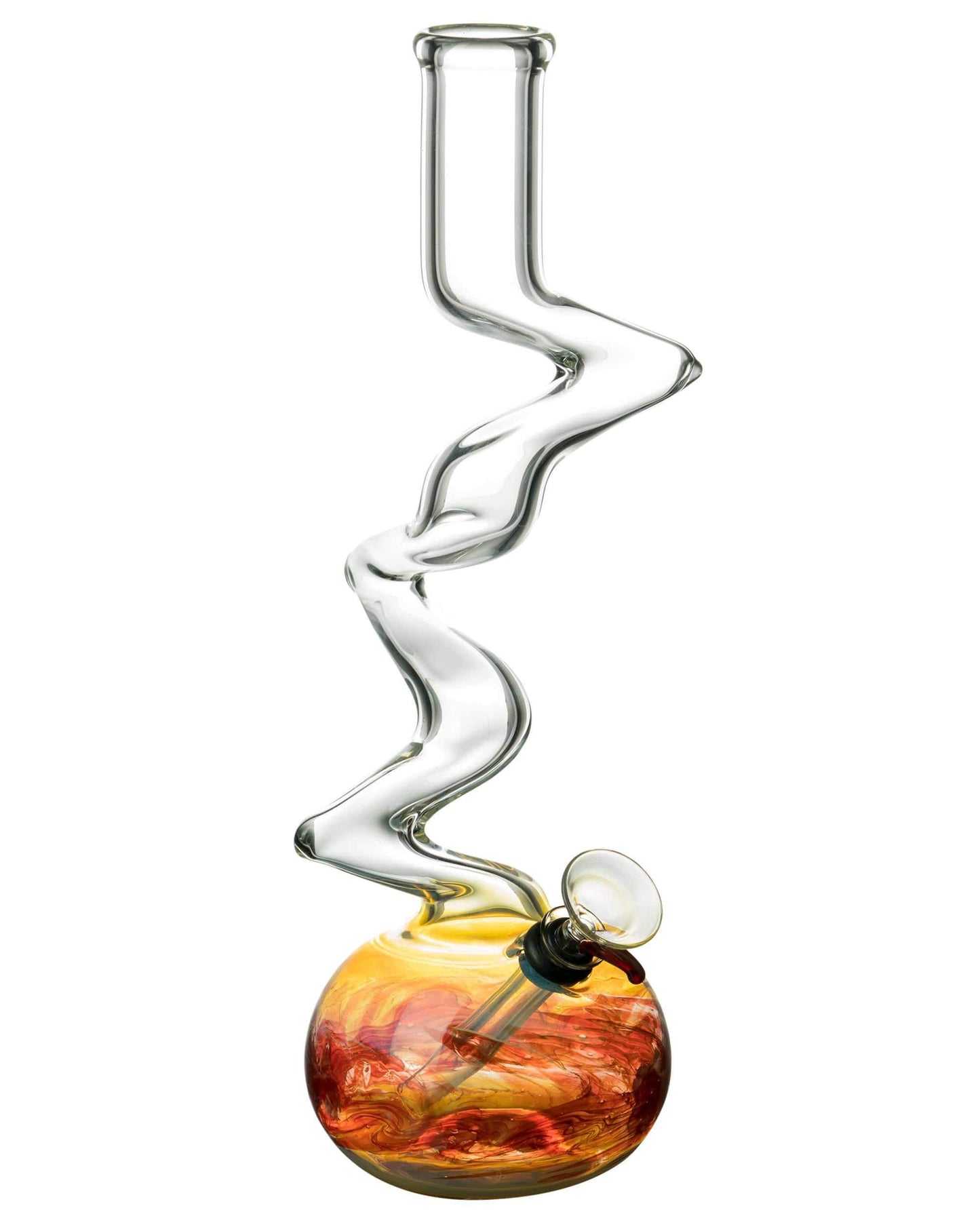 12" Raked Zig Zag Bubble Base Bong - East Loud