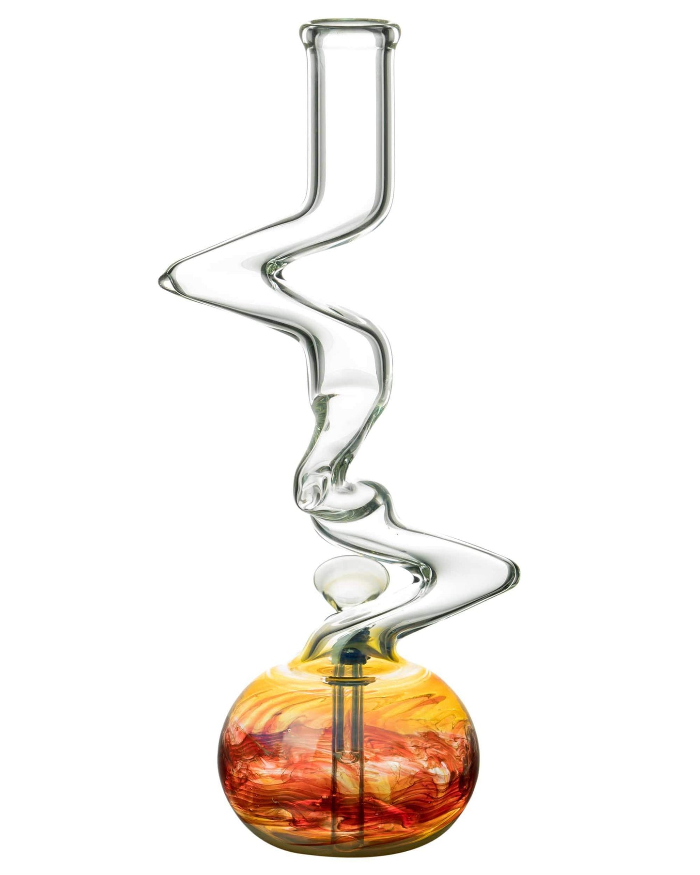 12" Raked Zig Zag Bubble Base Bong - view 3