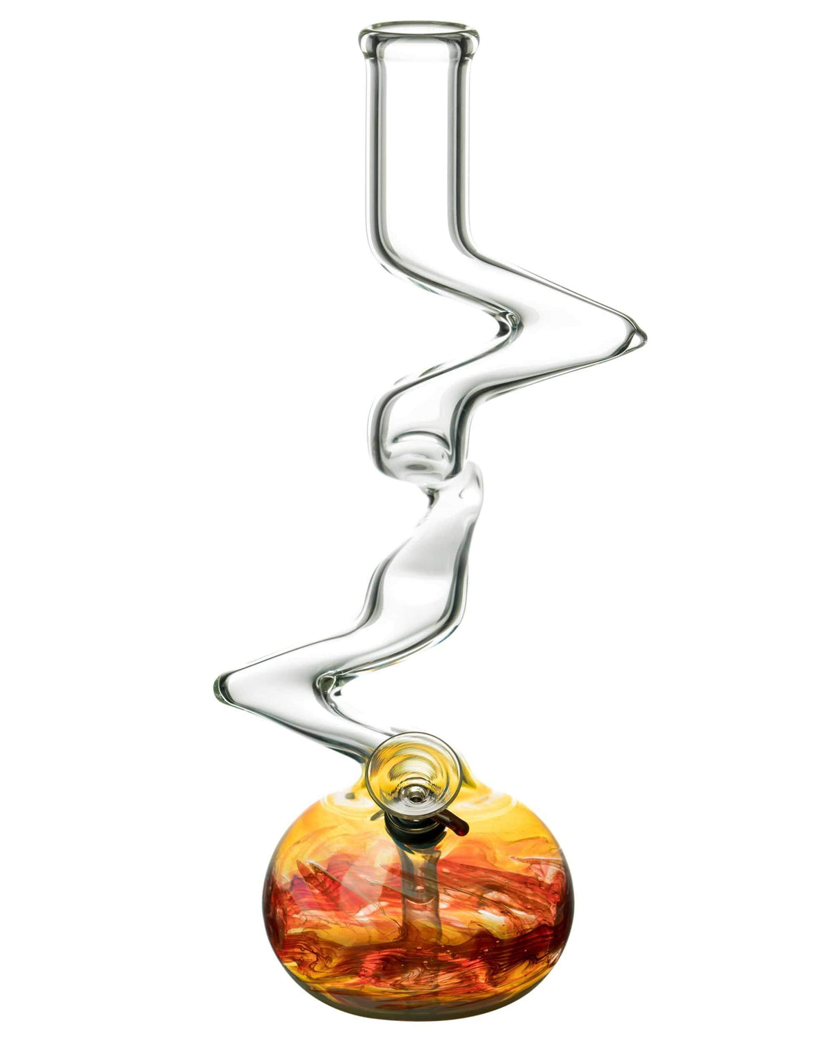 12" Raked Zig Zag Bubble Base Bong - view 2