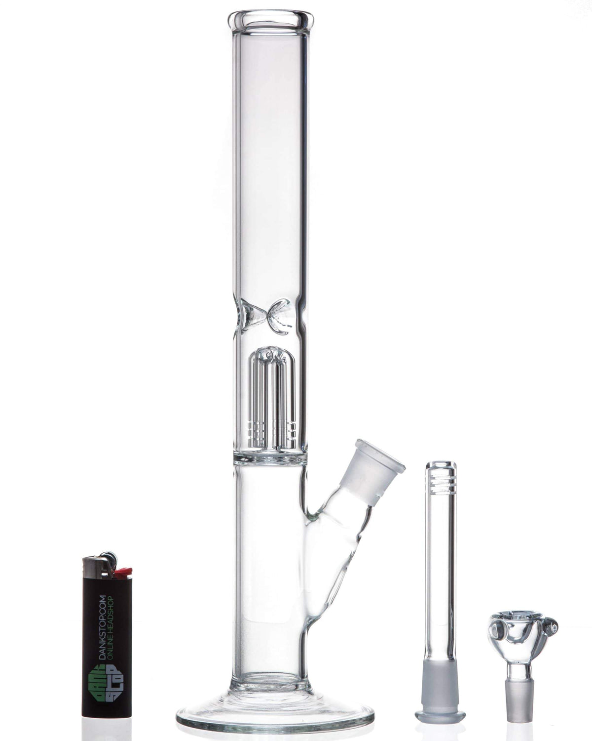 4 Arm Tree Perc Straight Tube Bong w/ Diffused Downstem - view 4