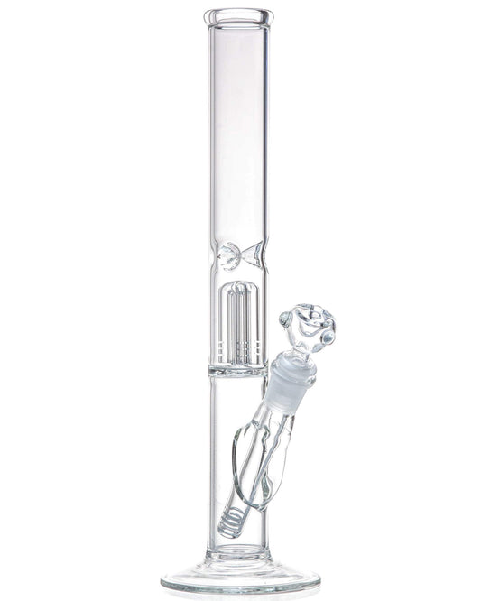 4 Arm Tree Perc Straight Tube Bong w/ Diffused Downstem - East Loud