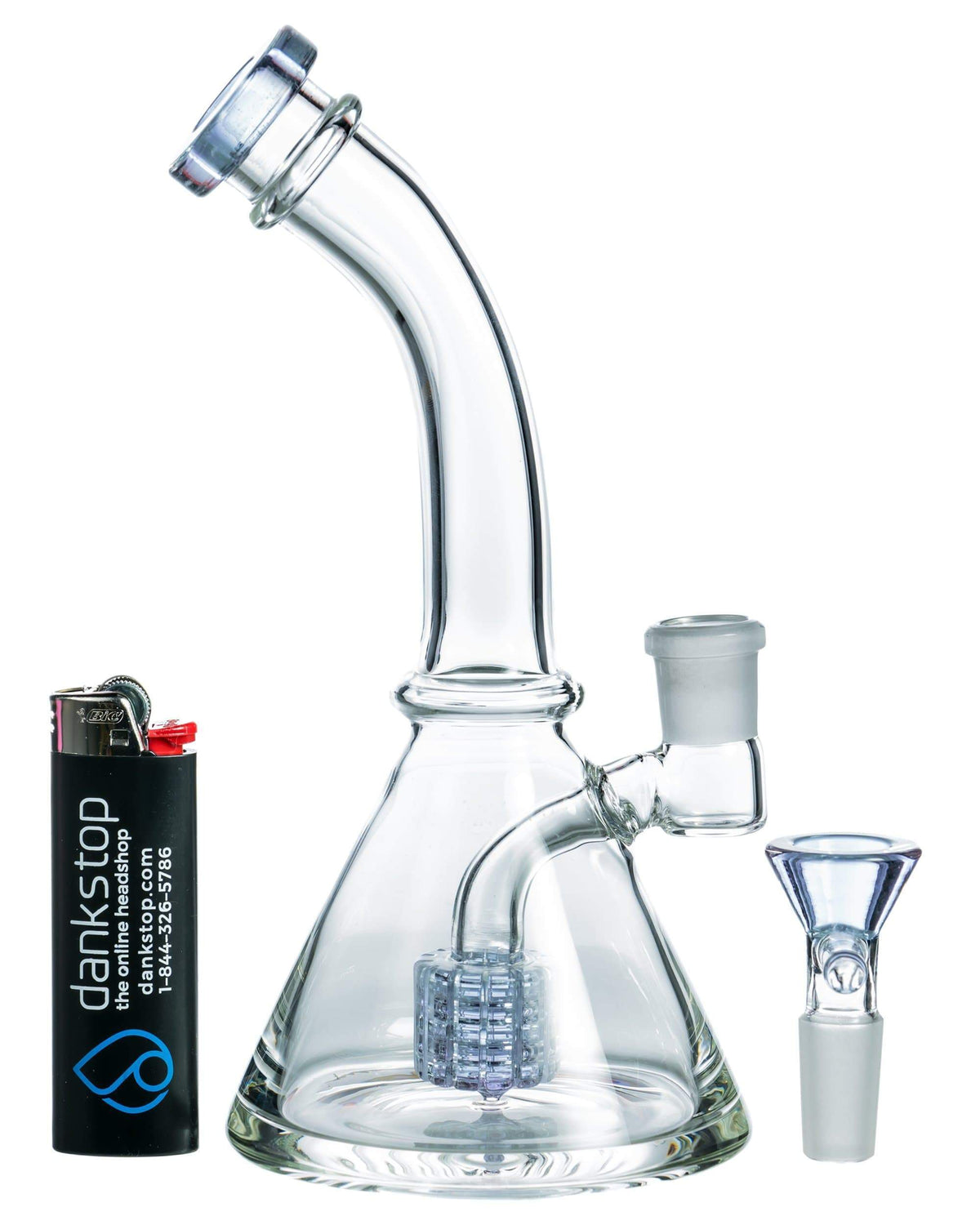 7" Bent Neck Matrix Perc Beaker Base Bong