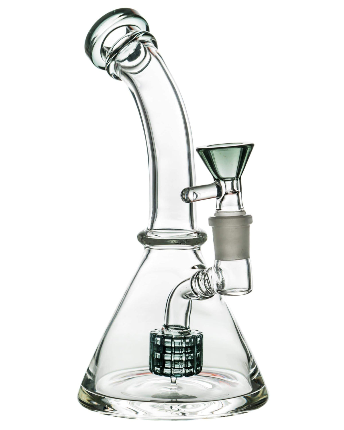 7" Bent Neck Matrix Perc Beaker Base Bong