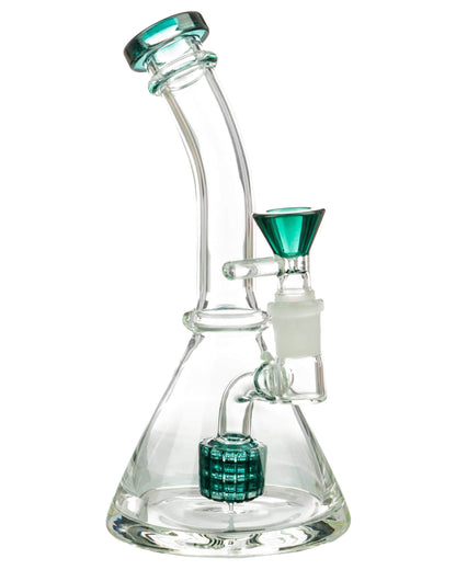 7" Bent Neck Matrix Perc Beaker Base Bong