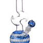 9" Raked Hook Horn Bubble Bong - East Loud