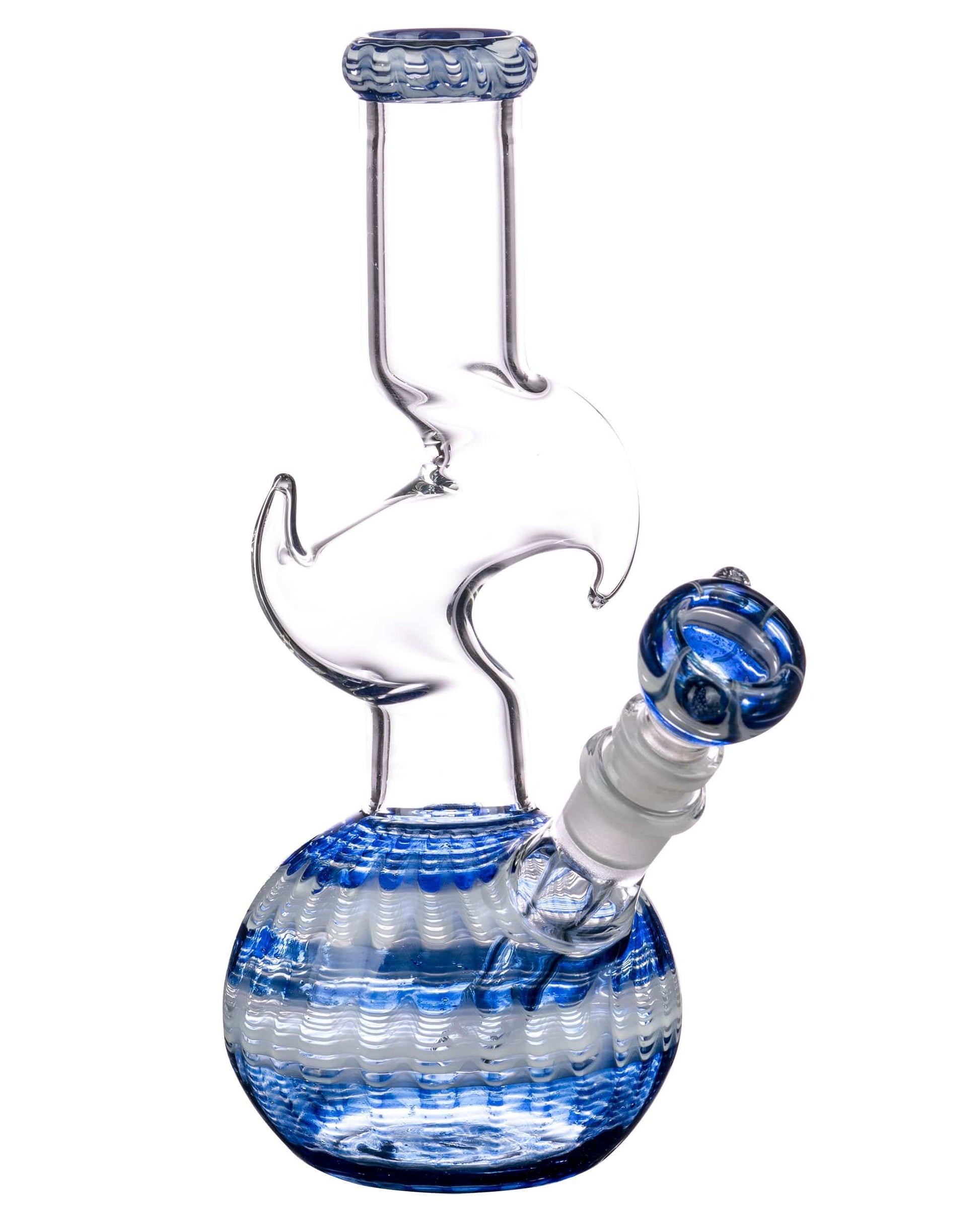 9" Raked Hook Horn Bubble Bong - East Loud