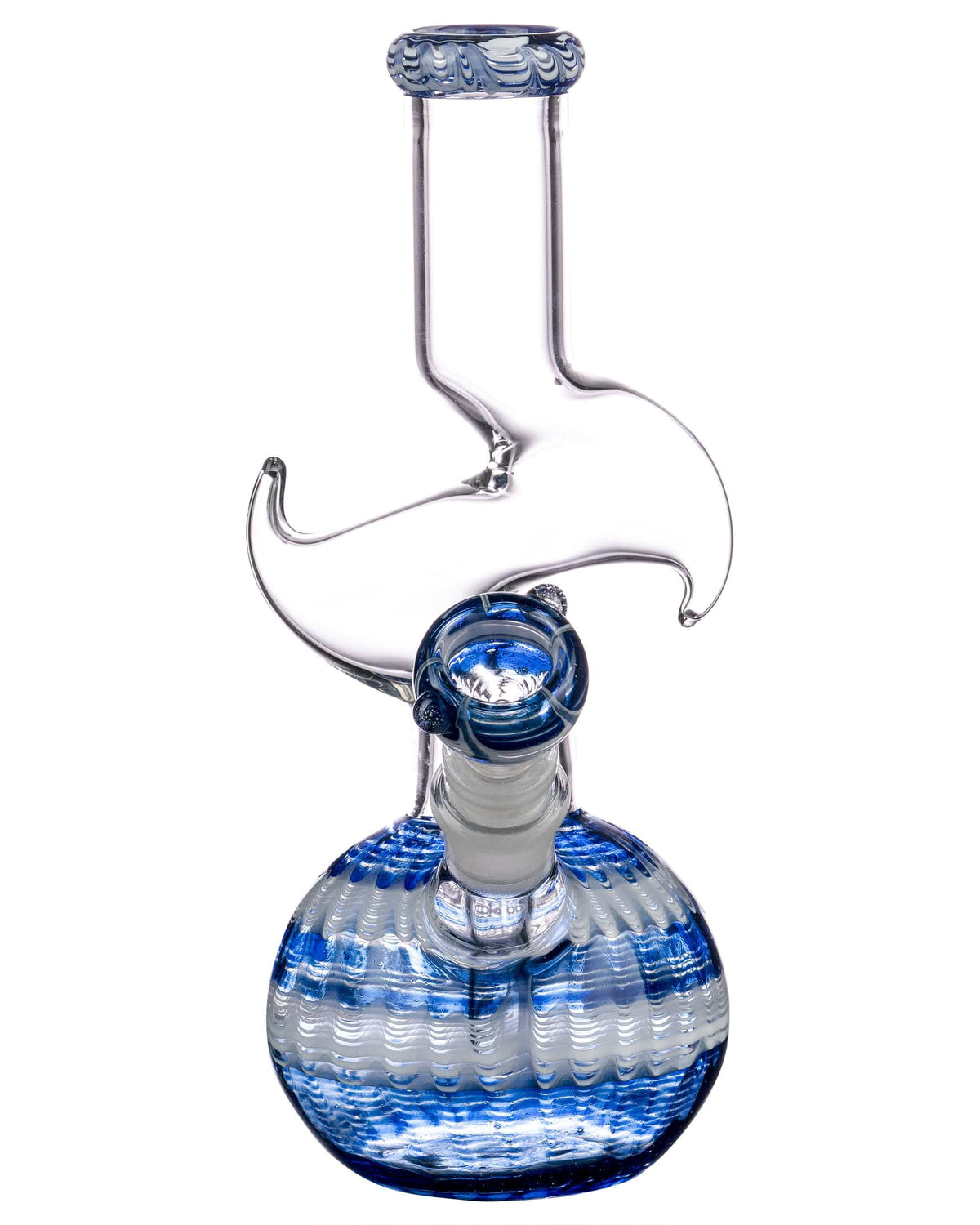 9" Raked Hook Horn Bubble Bong - view 2