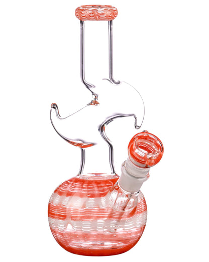 9" Raked Hook Horn Bubble Bong - view 6