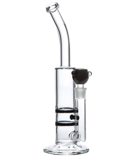 Bent Neck Double Honeycomb Perc Water Pipe