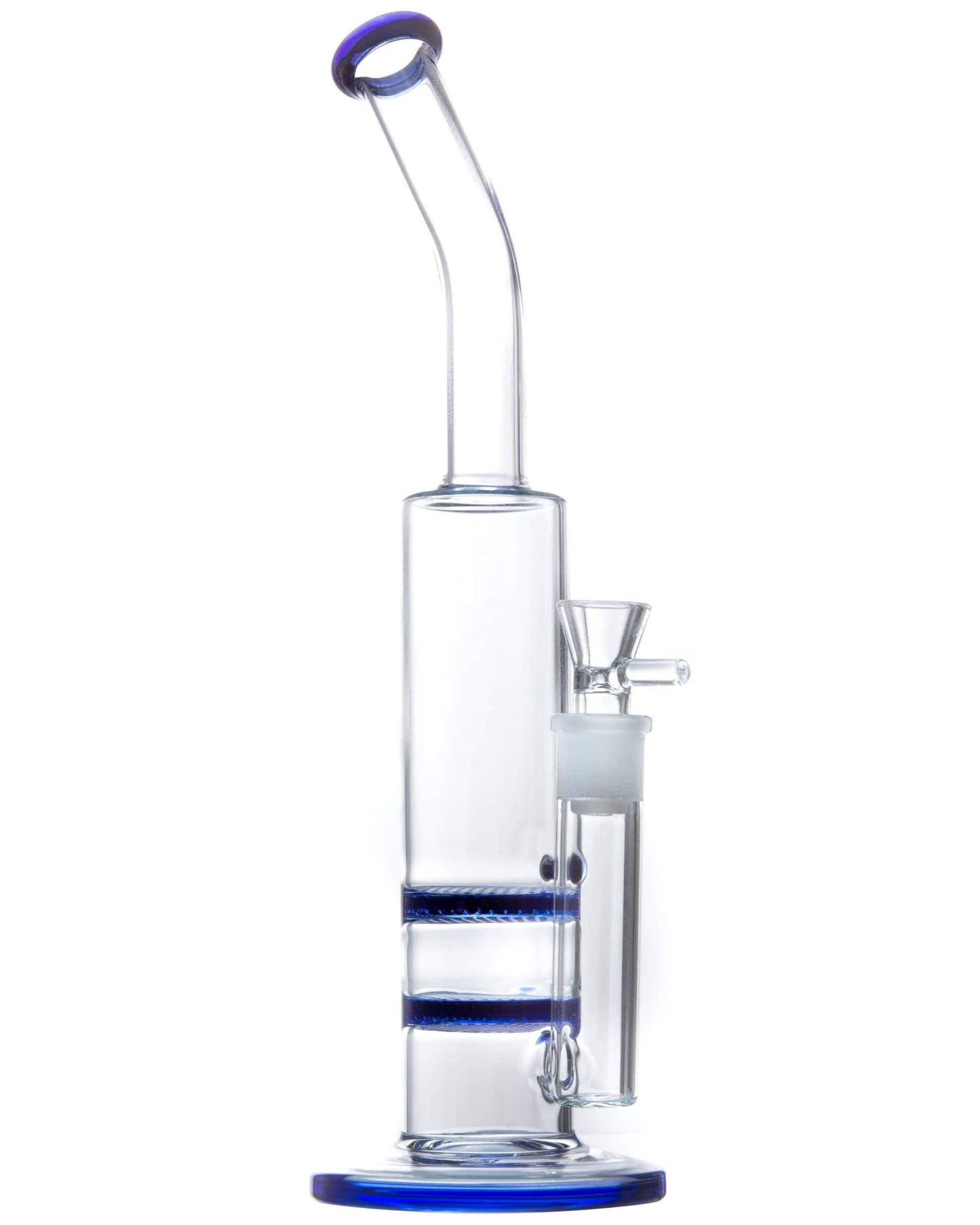 Bent Neck Double Honeycomb Perc Water Pipe