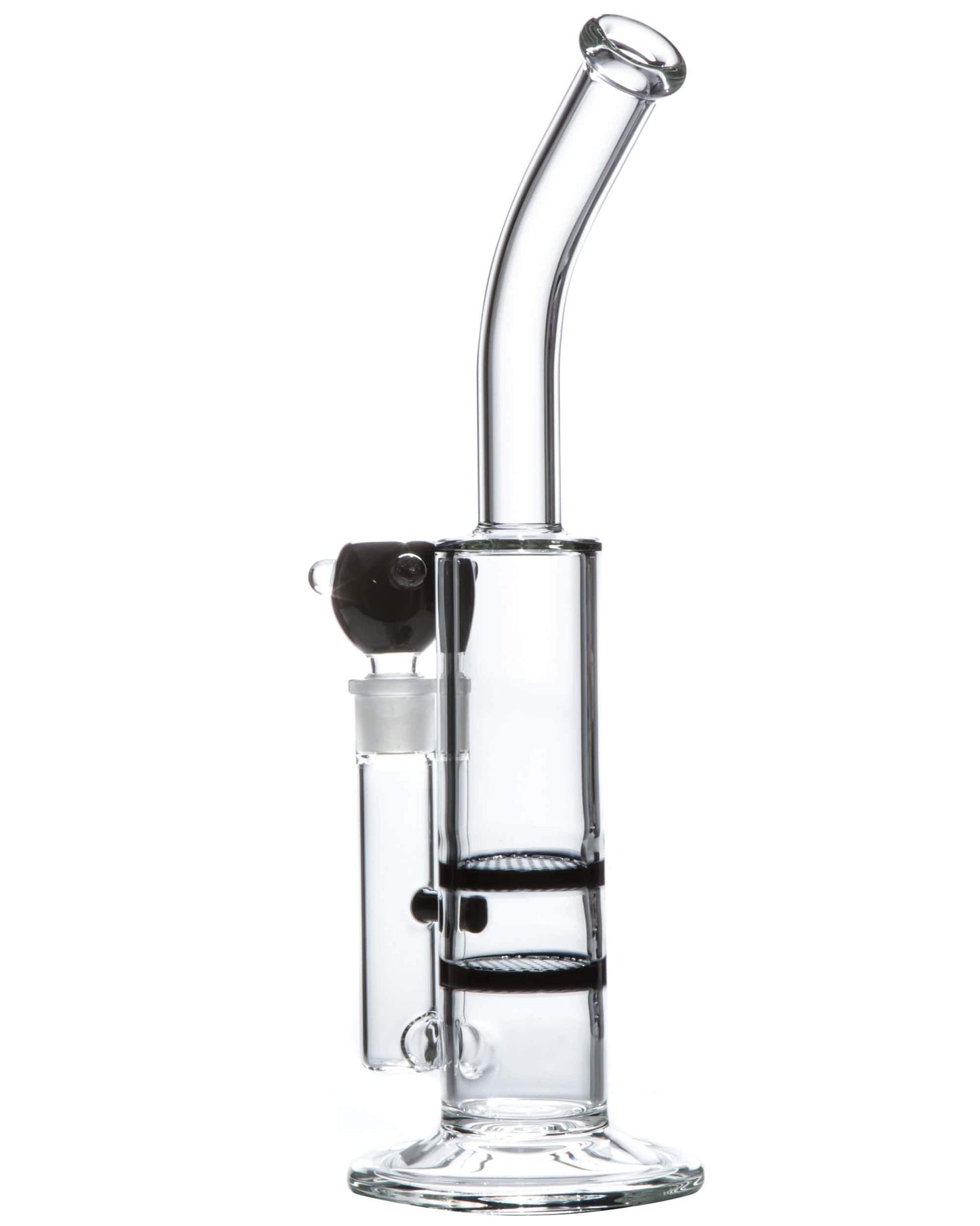 Bent Neck Double Honeycomb Perc Water Pipe