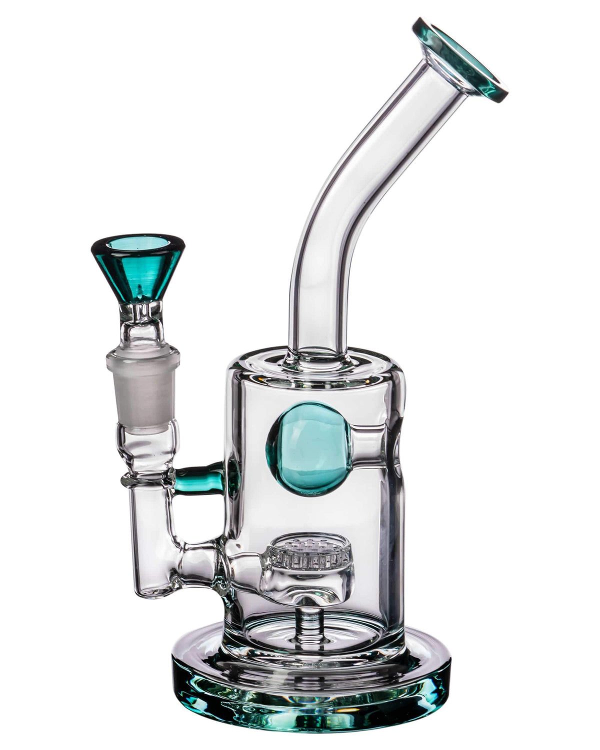 Bent Neck Honeycomb Disk Perc w/ Ball Splashguard