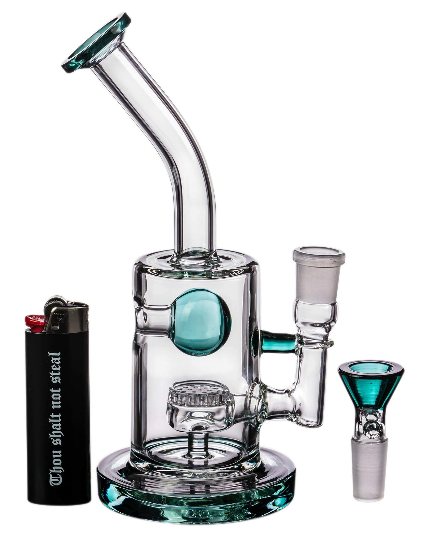 Bent Neck Honeycomb Disk Perc w/ Ball Splashguard