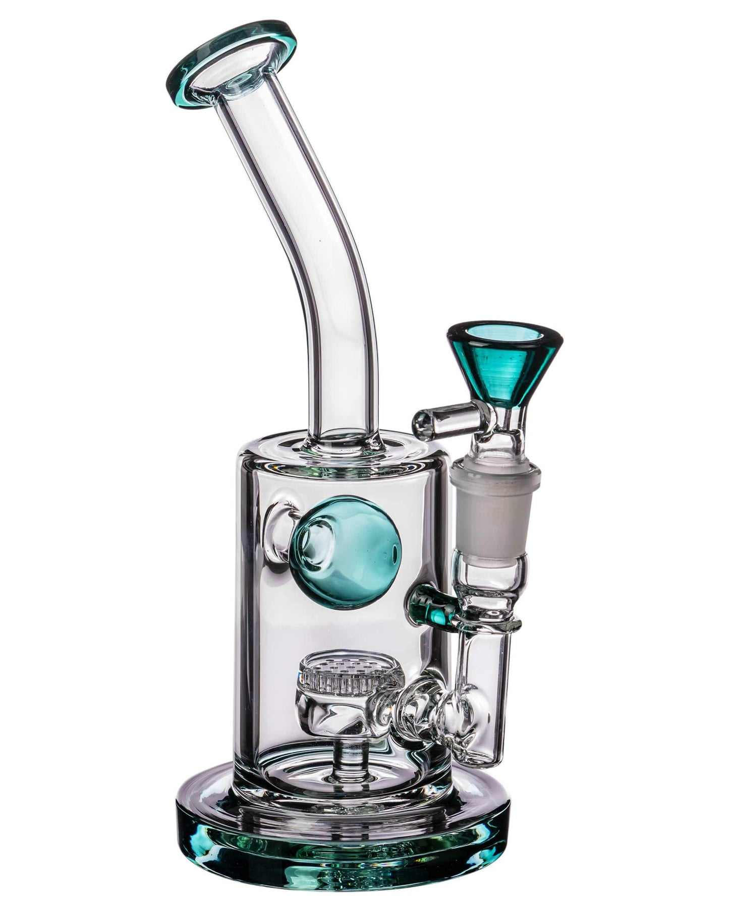 Bent Neck Honeycomb Disk Perc w/ Ball Splashguard