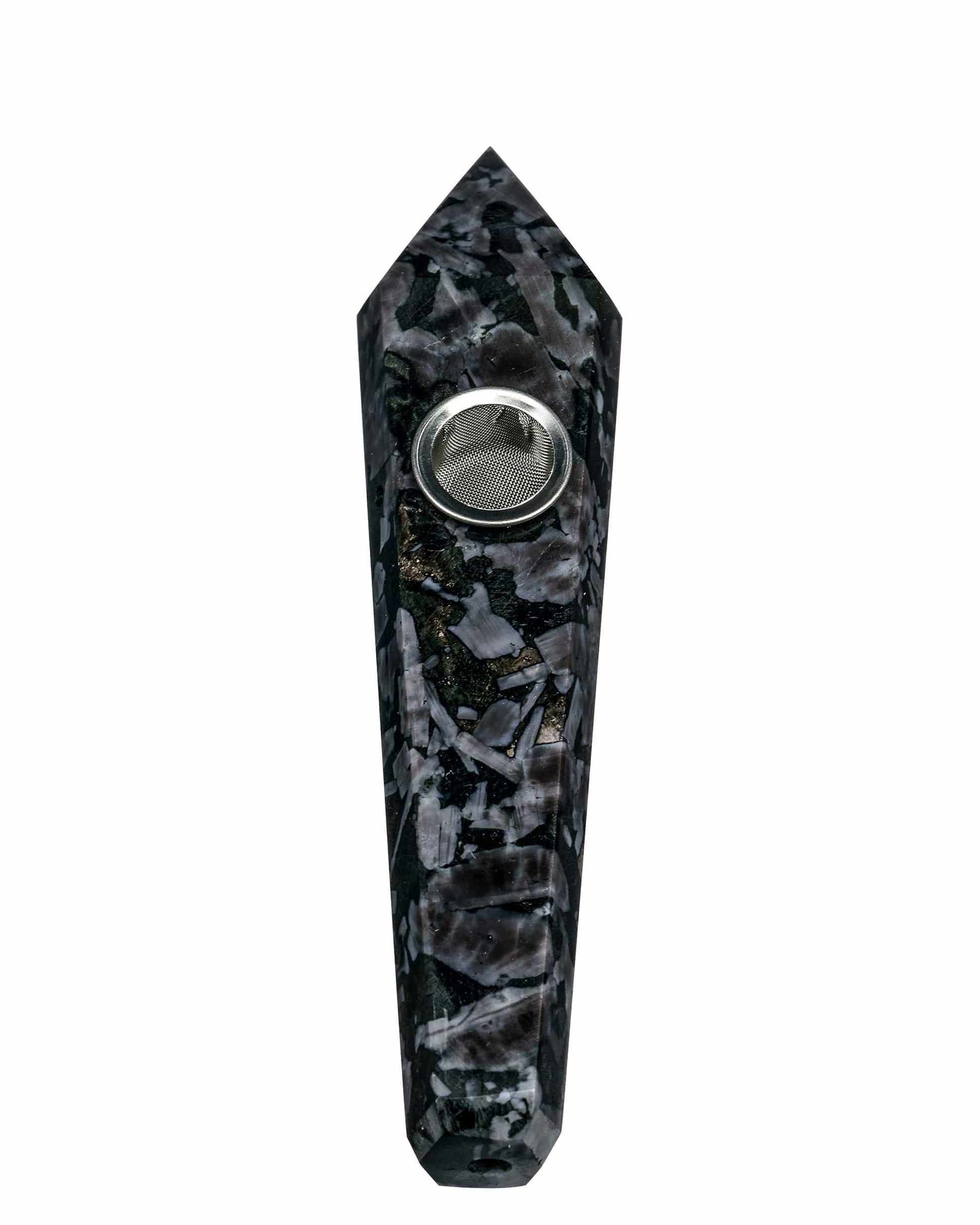 Black Onyx Stone Pipe - view 3