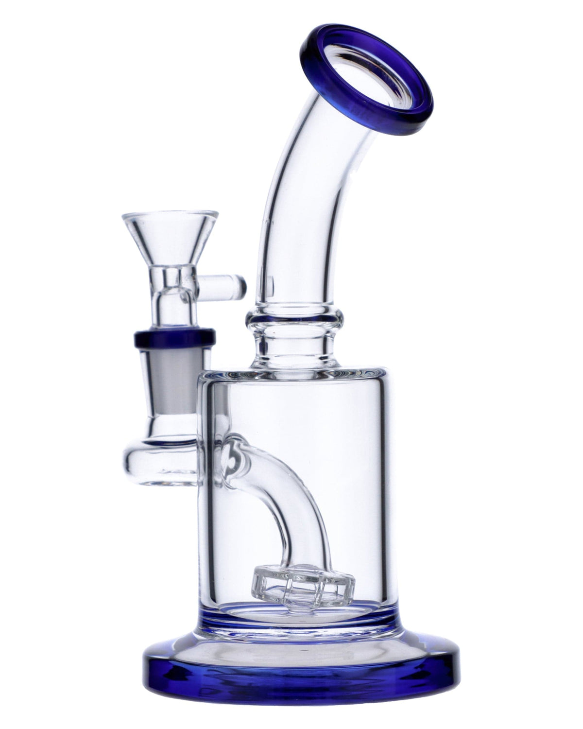 Blue Mini Bent Neck Water Pipe - view 3